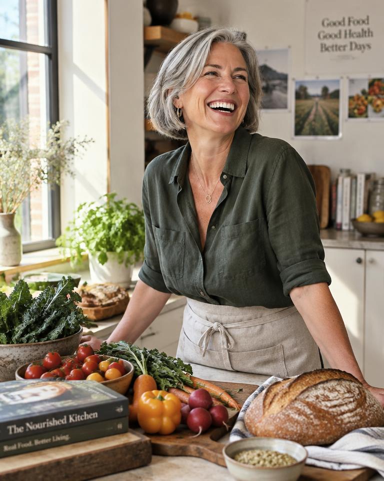 Portret van de spreker in een zonnige keuken